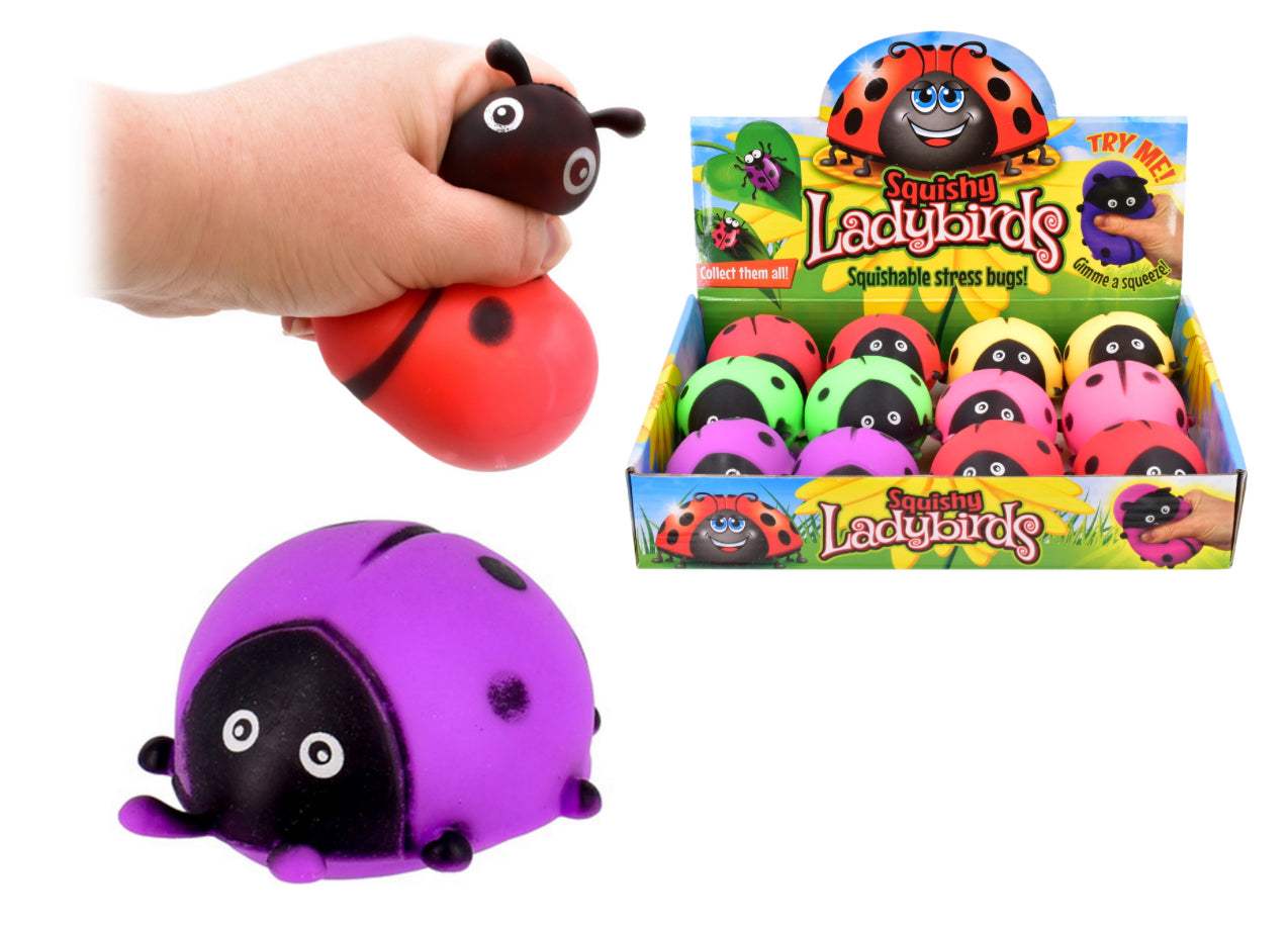 Squishy Ladybirds In Display Box (6 Assorted)