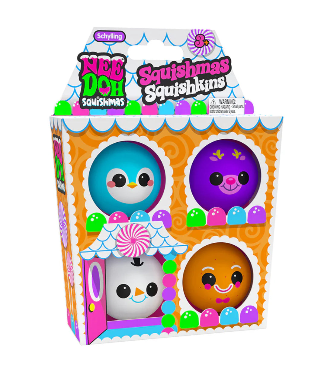 NeeDoh Squishmas Squishkins 4 Pack NEW Christmas Squishy Stress Relief / Toy