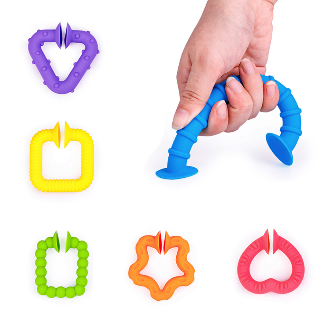 6 x Sensory Textured Rings